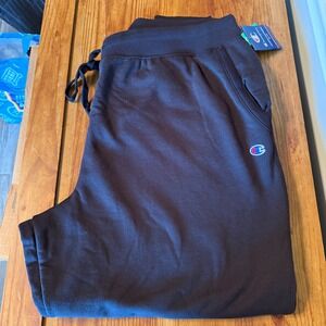 NWT Champion Womens Powerblend Black Fleece Sweatpants Athleisure Size 4X